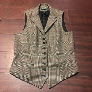 Vintage Ralph Lauren Houndstooth Wool Vest